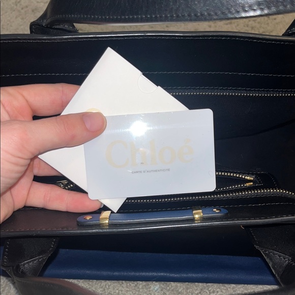 Chloe blue and black tote - Picture 4 of 6